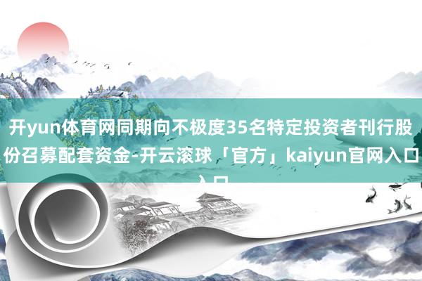 开yun体育网同期向不极度35名特定投资者刊行股份召募配套资金-开云滚球「官方」kaiyun官网入口