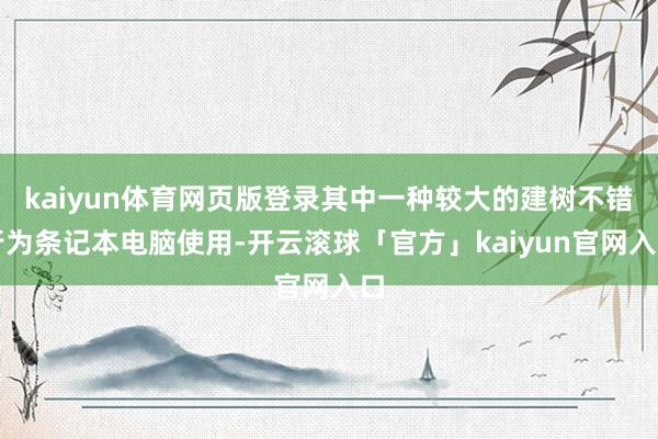 kaiyun体育网页版登录其中一种较大的建树不错行为条记本电脑使用-开云滚球「官方」kaiyun官网入口